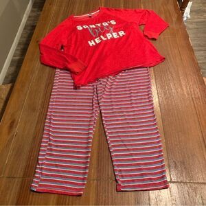 Jaclyn Intimates Women’s Christmas Santa’s Big Helper Pajamas XL